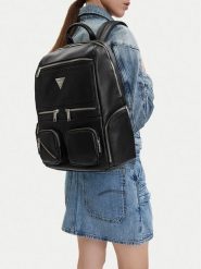 Guess Jeans Plecak CWBEO-GUESS-B-006-09 Czarny. Czarne plecaki damskie Guess Jeans, z aplikacjami, z jeansu. Za 299.99 zł.