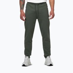 Spodnie męskie Pitbull Nugget Jogging. Zielone spodnie materiałowe męskie PITBULL, bez wzorów, z bawełny, eleganckie. Za 209.99 zł.