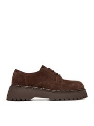 Badura Półbuty EO-ARLETH-25FW12 Brązowy. Brązowe półbuty damskie Badura, bez wzorów, ze skóry, bez obcasa, na płaskiej podeszwie. Za 349.99 zł.