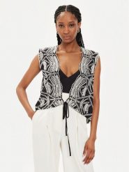 Bruuns Bazaar Top Lyzet BBW3922 Czarny Regular Fit. Czarne topy damskie Bruuns Bazaar, bez wzorów, z bawełny, bez kołnierzyka. Za 339.99 zł.