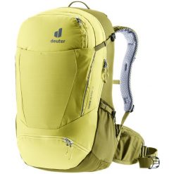Plecak rowerowy Deuter Trans Alpine 30 - sprout/cactus. Szare plecaki damskie Deuter, bez wzorów, z materiału. Za 577.49 zł.