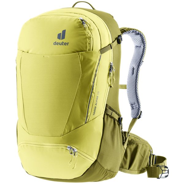 Plecak rowerowy Deuter Trans Alpine 30 - sprout/cactus. Szare plecaki damskie Deuter, bez wzorów, z materiału. Za 577.49 zł.