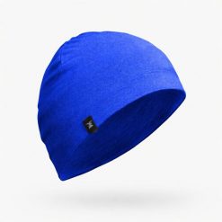 Czapka trekkingowa Simond MT500 merino. Niebieskie czapki męskie SIMOND, bez wzorów, z materiału, sportowe. Za 59.99 zł.