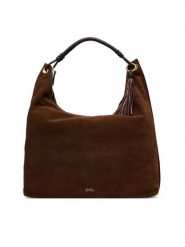 Tommy Hilfiger Torebka Th Statement Leather Hobo Suede AW0AW18403 Brązowy. Brązowe torebki klasyczne damskie Tommy Hilfiger, bez wzorów, ze skóry, bez dodatków. Za 1,499.00 zł.