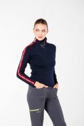 Asya - Sweter Damski ze 100% Wełny Merino XL, Granatowy. Niebieskie swetry klasyczne damskie WOOLONA, na zimę, l, z materiału, bez kołnierzyka. Za 720.00 zł.