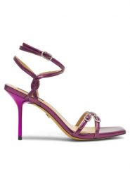 Nine West Sandały ZL23014CC Fioletowy. Fioletowe sandały damskie Nine West, bez wzorów, z syntetyku, bez obcasa, na szpilce. Za 137.99 zł.