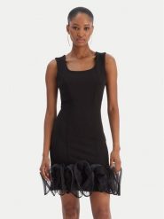 Rinascimento Sukienka koktajlowa CFC0126628003 Czarny Slim Fit. Czarne sukienki damskie RINASCIMENTO, xs, bez wzorów, z syntetyku, wizytowe, bez kołnierzyka, bez ramiączek. Za 489.99 zł.