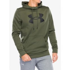 Bluza z kapturem męska Under Armour Armour Fleece Big Logo Hoodie. Zielone bluzy sportowe męskie Under Armour, bez wzorów, sportowe, bez kołnierzyka, bez ramiączek. Za 230.99 zł.
