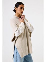 Garcia Sweter w kolorze beżowym rozmiar: L. Brązowe golfy damskie Garcia, l, bez wzorów, bez ramiączek. Za 113.99 zł.