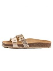 Billowy Klapki w kolorze złotym rozmiar: 38. Żółte klapki damskie Billowy, bez wzorów, bez obcasa. Za 117.99 zł.