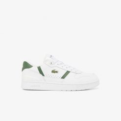 Buty Lacoste T-Clip Set białe i zielone. Białe buty sportowe na co dzień męskie Lacoste, z gumy, bez zapięcia, tenisowe. Za 450.00 zł.