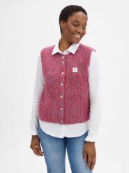 American vintage Damska kamizelka z dzianiny z zawartością alpaki - East Kobiety niebieski|czerwony|wielokolorowy wzorzysty, L. Czerwone kamizelki damskie American vintage, l, z dzianiny. Za 799.95 zł.