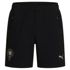 Krótkie Maroko. Zielone szorty męskie Puma, z aplikacjami, z materiału, sportowe. Za 252.50 zł.