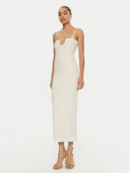 JACQUEMUS Sukienka dzianinowa 24E241KN358-2355 Biały Regular Fit. Białe sukienki damskie JACQUEMUS, bez wzorów, z dzianiny, bez kołnierzyka, bez ramiączek. Za 2,259.00 zł.