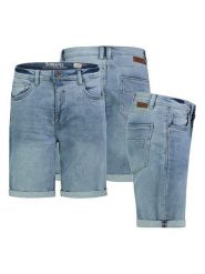 Sublevel Bermudy dżinsowe w kolorze niebieskim rozmiar: W40. Niebieskie szorty męskie Sublevel, z aplikacjami, ze skóry, klasyczne. Za 104.99 zł.