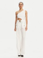 Versace Jeans Couture Kombinezon 78HAN000 Biały Regular Fit. Białe kombinezony damskie Versace Jeans Couture, bez wzorów, z jeansu, bez kołnierzyka, bez ramiączek. Za 2,289.00 zł.