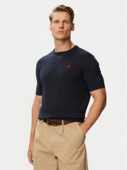 Beverly Hills Polo Club T-Shirt P-SS26M-M436344NVY Granatowy Regular Fit. Niebieskie koszulki polo męskie Beverly Hills Polo Club, l, bez wzorów, z bawełny, bez ramiączek. Za 259.99 zł.