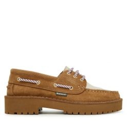 Półbuty Barbour. Brązowe półbuty damskie Barbour, bez wzorów, bez obcasa, na płaskiej podeszwie. Za 699.99 zł.