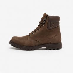 Sztyblety jeździeckie Sentier Top. Brązowe sztyblety męskie FOUGANZA, na jesień, z materiału, przed kolano, bez zapięcia. Za 329.99 zł.