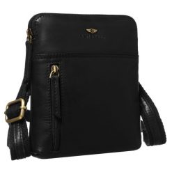 Czarna, skórzana listonoszka męska zamykana suwakiem Peterson PTN 1902-OPU. Czarne saszetki męskie Peterson, ze skóry. Za 149.99 zł.