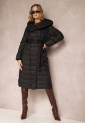 Czarna Kurtka Damiore. Czarne kurtki damskie Renee, l, bez wzorów, z tkaniny, bez kaptura. Za 259.99 zł.