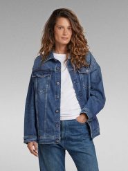 G-Star Kurtka dżinsowa w kolorze granatowym rozmiar: XL. Niebieskie kurtki damskie G-Star, xl, bez wzorów, z bawełny, bez kaptura. Za 175.67 zł.