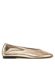 Tommy Hilfiger Baleriny Soft Metal Lthr Ballerina No Bow FW0FW08601 Złoty. Żółte baleriny damskie Tommy Hilfiger, bez wzorów, ze skóry, bez obcasa. Za 259.99 zł.