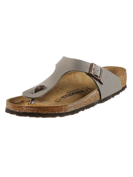 Birkenstock Skórzane klapki "Gizeh" w kolorze szarym rozmiar: 42. Szare klapki i japonki męskie Birkenstock. Za 349.95 zł.