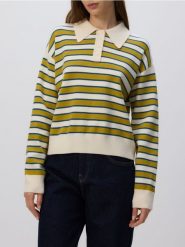 Sweter polo z wiskozą - wielobarwny. Swetry klasyczne damskie Reserved, l, z dzianiny, bez kołnierzyka. W wyprzedaży za 79.99 zł.