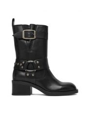 G-Star Raw Botki EO-CANSU-4771-25 Czarny. Czarne botki damskie G-Star Raw, ze skóry, retro, bez obcasa, na słupku, bez zapięcia. Za 479.99 zł.