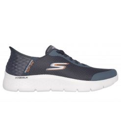 Buty Skechers Go Walk Flex Hands Up M 216324GRY. Szare buty sportowe na co dzień męskie z dzianiny, bez zapięcia, trekkingowe. Za 479.69 zł.