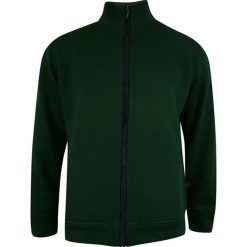 Sweter Męski, Ciemny Zielony, Butelkowy, Bluza, Zapinana na Zamek, ze Stójką -KINGS. Zielone bluzy bez kaptura męskie Kings, m, bez wzorów, z bawełny, bez kołnierzyka. Za 129.00 zł.