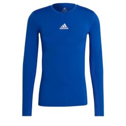 Koszulka męska adidas Compression Long Sleeve Tee. Niebieskie bielizna termoaktywna męska Adidas, m, bez wzorów. Za 79.00 zł.