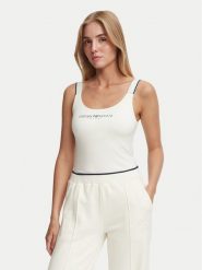 Emporio Armani Underwear Top EW004627 AF27298 U1131 Biały Slim Fit. Białe topy damskie Emporio Armani Underwear, xl, bez wzorów, z bawełny, bez kołnierzyka. Za 219.99 zł.