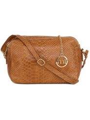 Mia Tomazzi Skórzana torebka w kolorze karmelowym - 21 x 14 x 8 cm rozmiar: onesize. Brązowe torebki klasyczne damskie Mia Tomazzi, bez wzorów, z materiału, bez dodatków. Za 173.99 zł.