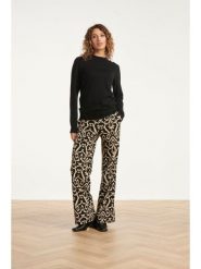 Smashed Lemon Spodnie w kolorze czarno-beżowym rozmiar: M. Brązowe spodnie materiałowe damskie Smashed Lemon, bez wzorów, z materiału. Za 165.99 zł.