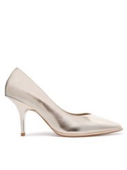 PINKO Szpilki Lady 11 SD0611P050 Złoty. Żółte szpilki Pinko, bez wzorów, z lakierowanej skóry, bez obcasa. Za 999.99 zł.