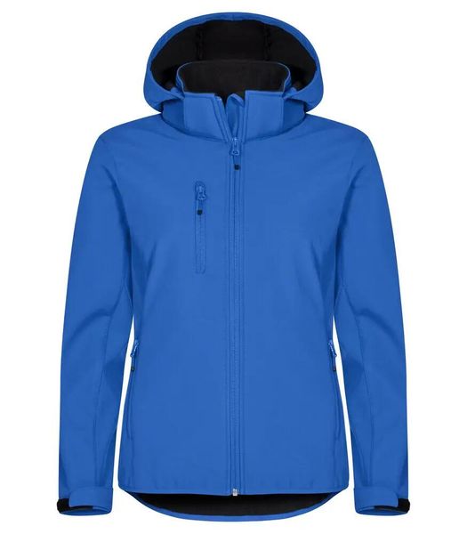Clique Damska Softshell z Kapturem - 3-warstwowa, z recyklingu. Niebieskie kurtki softshell damskie CLIQUE, m, bez wzorów, z softshellu, z kapturem. Za 304.23 zł.