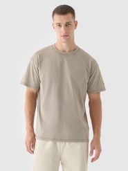 4F T-shirt z efektem acid wash męski - brązowy M. Brązowe t-shirty męskie 4f, m, bez wzorów, z bawełny, bez kołnierzyka. W wyprzedaży za 39.99 zł.