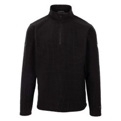 Bluza Polarowa Męska Ellerton. Czarne bluzy z kapturem męskie Trespass, na zimę, l, z dzianiny. Za 100.99 zł.