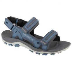 Buty trekkingowe męskie Merrell Huntington Sport Convert. Niebieskie buty trekkingowe męskie MERRELL, z materiału, bez zapięcia, trekkingowe. Za 431.00 zł.
