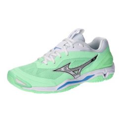 Buty do piłki ręcznej Mizuno Wave Stealth 6 Neo Mint/Czarny/Frontier Blue. Czarne buty sportowe na co dzień damskie Mizuno, bez wzorów, z materiału, do piłki ręcznej, mizuno wave. Za 562.20 zł.