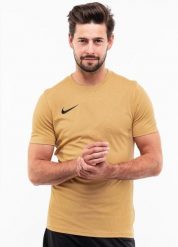 Koszulka Piłkarska Męska Nike Park VII DRI-FIT. Żółte t-shirty sportowe męskie Nike, m, z materiału, bez ramiączek, do piłki nożnej, dri-fit (nike). Za 96.55 zł.