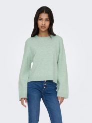 ONLY Sweter "Simoni" w kolorze miętowym rozmiar: M. Zielone swetry klasyczne damskie Only, m, bez kołnierzyka. Za 83.03 zł.
