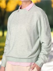 Sweter - zielony. Zielone swetry klasyczne damskie Sinsay, l, bez kołnierzyka. Za 35.99 zł.