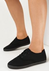Czarne Tenisówki z Krótkim Sznurowaniem Aimena. Czarne trampki i tenisówki damskie Born2be, bez wzorów. Za 39.99 zł.