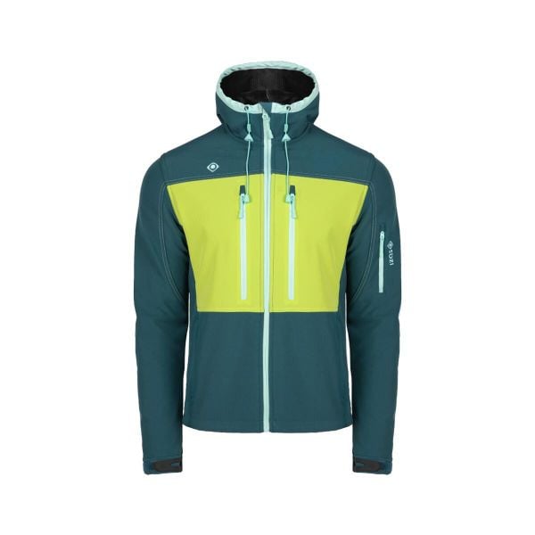 Kurtka termiczna KONKA Soft Shell z membraną AWPS: wodoodporna i wiatroszczelna. Niebieskie kurtki męskie IZAS, m, bez wzorów, z futra, bez kaptura. Za 486.91 zł.