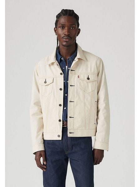 Levi's Kurtka dżinsowa w kolorze beżowym rozmiar: XL. Brązowe kurtki męskie Levi's, s, bez wzorów, bez kaptura. Za 223.99 zł.