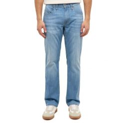 Męskie Spodnie Jeansowe Mustang Style Tramper Straight ULW Denim Blue 1017441 5000 403. Niebieskie spodnie materiałowe męskie Mustang, bez wzorów, z denimu. Za 179.99 zł.