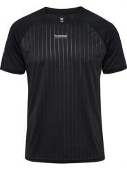 Koszulka Hummel Pulse Stripe. Czarne t-shirty sportowe męskie HUMMEL, xl, z dzianiny, bez ramiączek, do piłki nożnej. Za 219.50 zł.